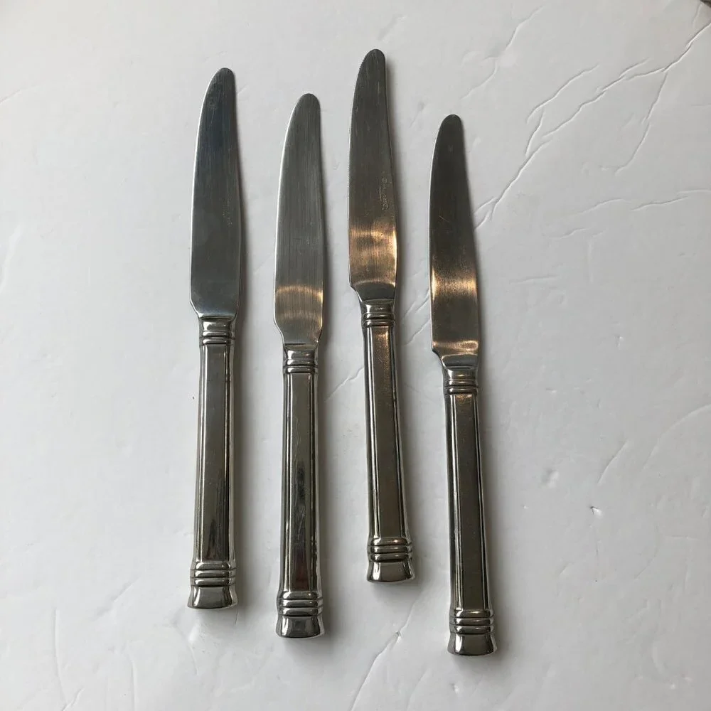 Wallace‎ Dinner Knives Zennith Set of 4 18/10 Stainless Steel